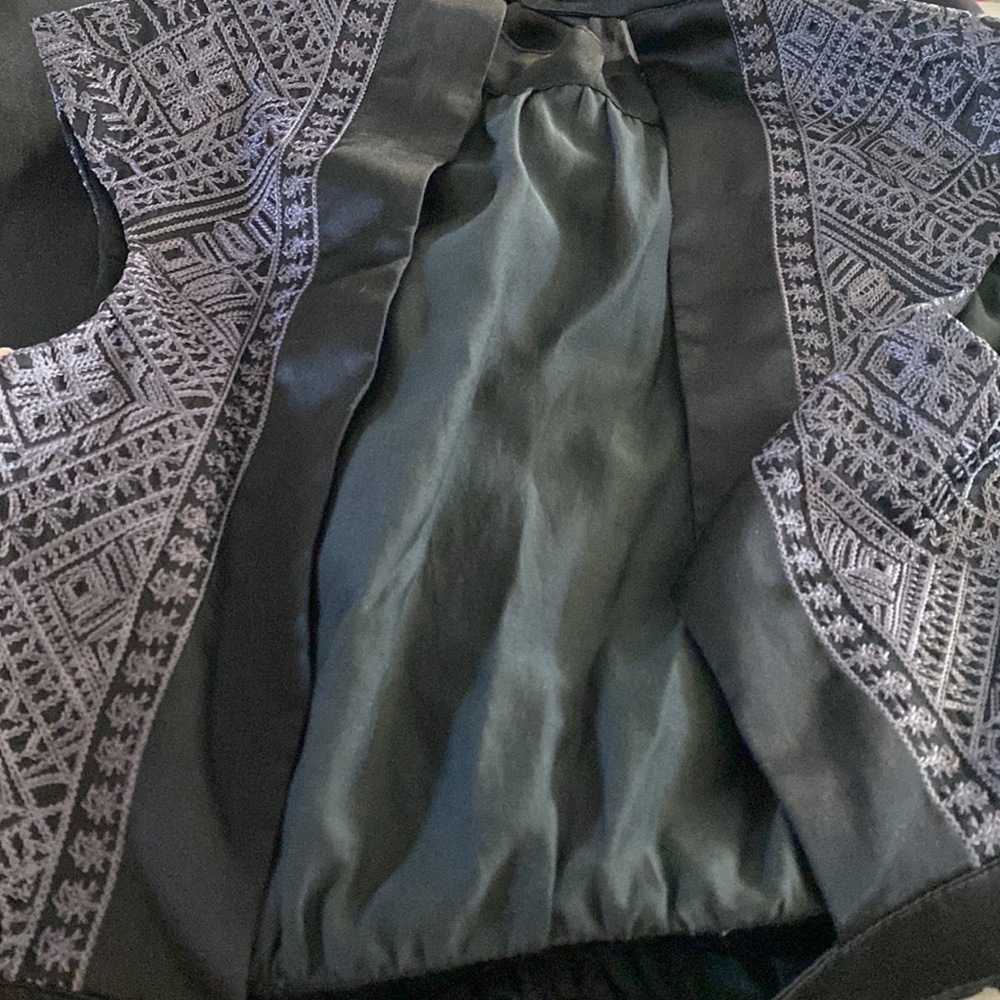 ❌SOLD❌ Twelfth Street by Cynthia Gatsby Open Back With Embroidery Detail🖤🖤🖤 - Picture 12 of 14